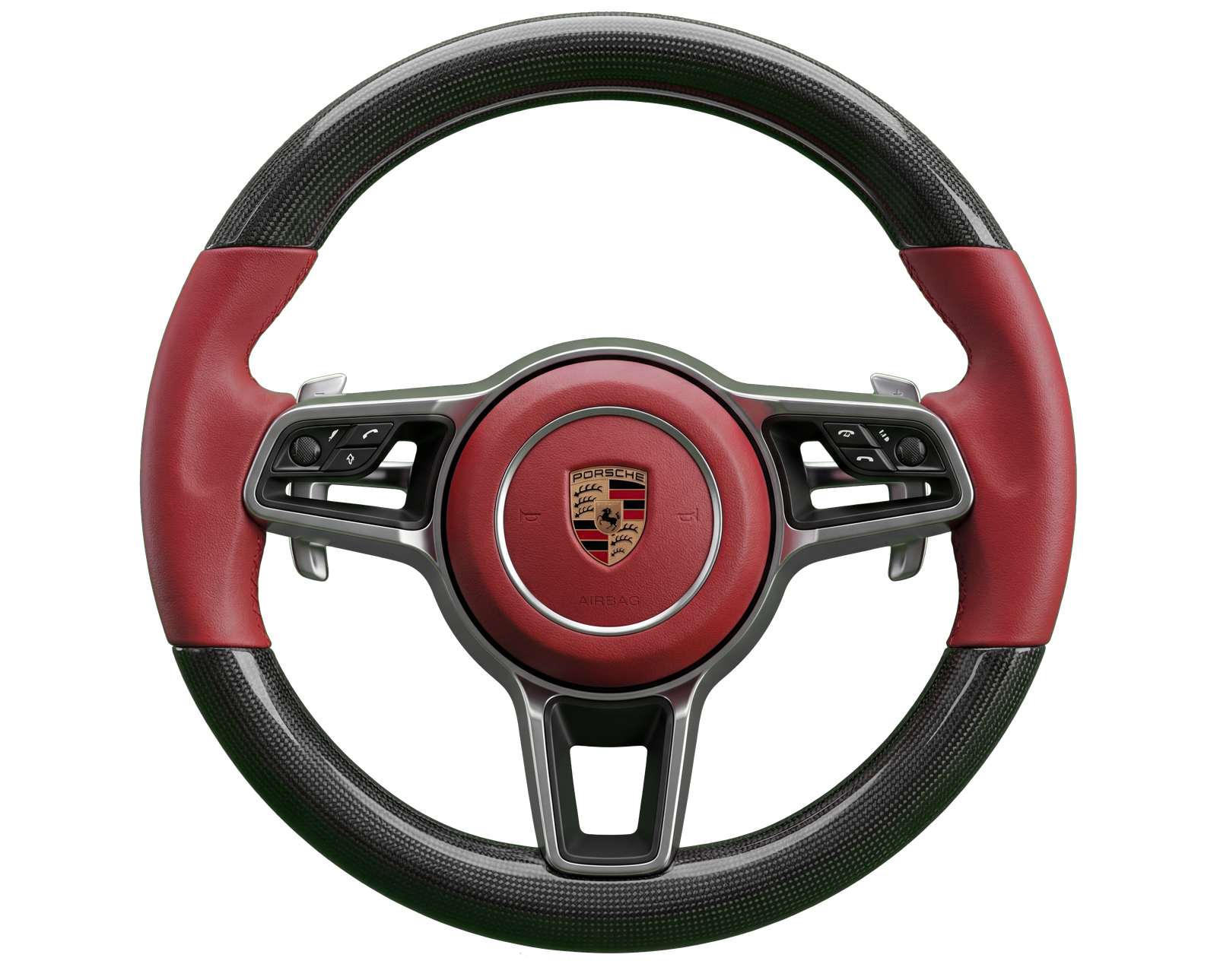 AMG performance steering wheel with LED display and paddle shifters